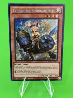 Yu-Gi-Oh Burst Protocol Tri-Brigade Springans Kitt Secret Rare BPRO-EN025 NM!!! - Image 1