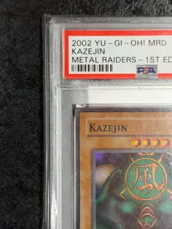 2002 Yu-Gi-Oh! KAZEJIN MRD-026 1st Edition Metal Raiders #026 GEM 💎 MINT PSA 10 - Image 2