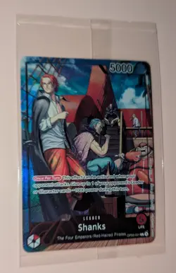 SHANKS PSA MAGAZINE EXCLUSIVE ONE PIECE LEADER ALT ART PROMO SEALED - Image 1