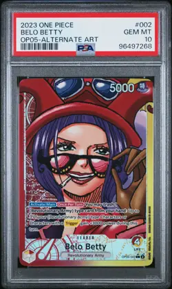 One Piece English Belo Betty OP05-002 Alt Art Leader Awakening of New Era PSA 10 - Image 1