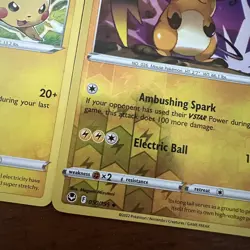 Pikachu 049/195 & Raichu 050/195 Reverse Holo Silver Tempest Pokemon Card Lot NM - Image 2