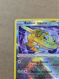 Pokemon Lost Origin Radiant Steelix holo Rare card 124/196 TCG Pack Fresh - Image 2