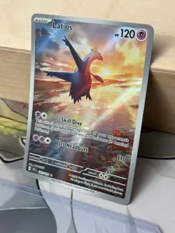 MINT – NM ~ Latios Illustration Rare Surging Sparks 203/191 Pokemon TCG Card - Image 2