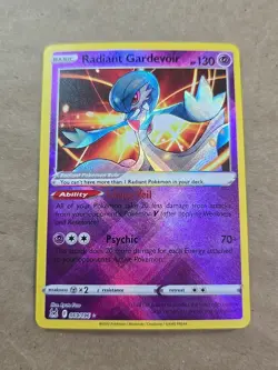 Radiant Gardevoir SHINY HOLO RARE card 069/196 SWSH Lost Origin 2022 Pokemon TCG - Image 1