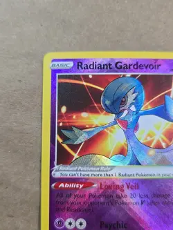 Radiant Gardevoir SHINY HOLO RARE card 069/196 SWSH Lost Origin 2022 Pokemon TCG - Image 2