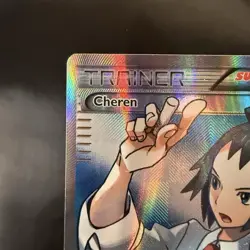 Cheren Full Art Holo Card 148/149 Black White Boundaries Crossed MP - Image 5