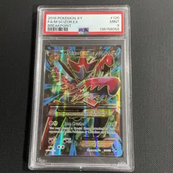 Pokemon XY Breakpoint M Mega Scizor EX Full Art Card 120/122 PSA 9 - Image 1