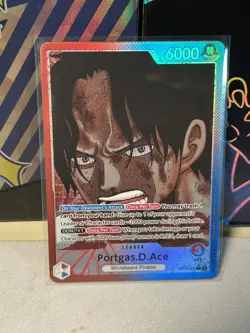 Portgas.D.Ace OP13-002 Leader 6000 Power ONE PIECE Card English - Image 1