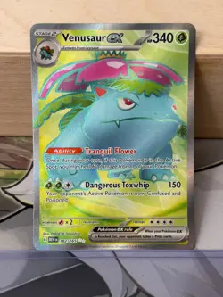 MINT – NM ~ Venusaur EX Full Art Pokemon 151 182/165 Pokemon TCG Card - Image 1