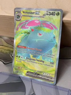 MINT – NM ~ Venusaur EX Full Art Pokemon 151 182/165 Pokemon TCG Card - Image 2