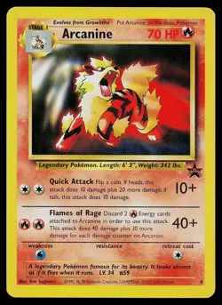 Pokemon Card - Arcanine #6 WoTC Black Star Promo - Image 1