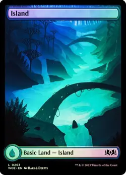 MTG FOIL WILDS OF ELDRAIN WOE - FULL ART BASIC LAND - ONE OF EACH - 5 TOTAL - Image 3