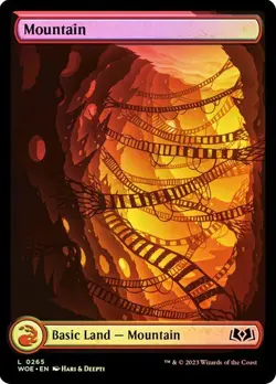 MTG FOIL WILDS OF ELDRAIN WOE - FULL ART BASIC LAND - ONE OF EACH - 5 TOTAL - Image 5