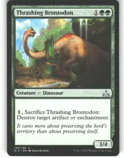 Thrashing Brontodon - Rivals of Ixalan - MTG - Uncommon - #148 - NM - Image 1