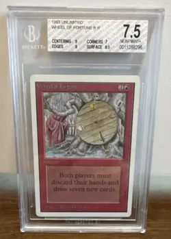 MTG Wheel of Fortune - Unlimited - BGS 7.5 Near Mint+ - Image 1