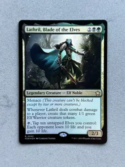 Lathril, Blade of the Elves #242 FOIL Foundations Magic Gathering MTG FDN - NM - Image 1