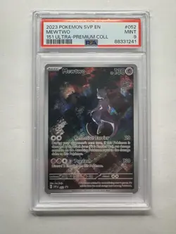 PSA 9 Mewtwo #52 151 Ultra-Premium Collection Promo Pokemon Card - Image 1