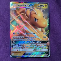 Pokemon Dragonite GX Ultra Rare Full Art Holo Sm-Unified Minds 250 HP 152/236 - Image 1