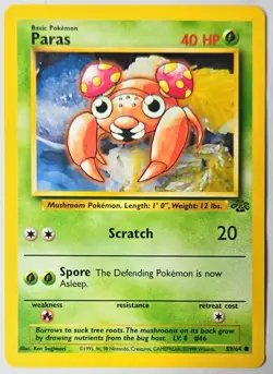 Paras #59/64 Jungle Common Pokemon 1999 TCG Card - Image 1