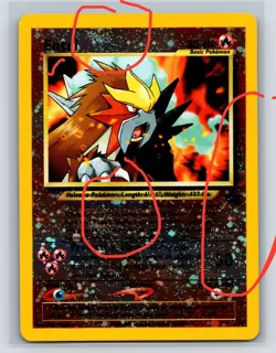 Entei 34/53 Pokemon WoTC Promo Reverse Holo - 3 SWIRLS - Image 3