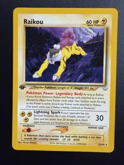 Raikou 22/64 Rare - Neo Revelation - First Edition - Pokemon WOTC - Image 1
