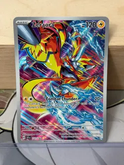 MINT – NM ~ Zeraora Illustration Rare Surging Sparks 151/142 Pokemon TCG Card - Image 1