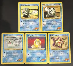 Pokemon TCG WOTC Gym Heroes Lot Of 5 Misty’s Psyduck, Poliwag, Seel, Staryu - Image 1
