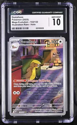 2025 Pokemon Gumshoos Mega Evolution 153/132 IR CGC GEM MINT 10 - Image 1