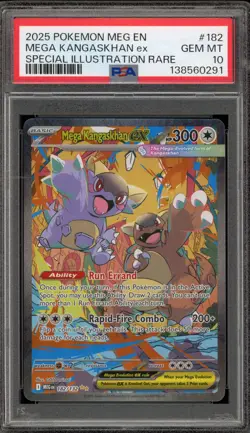 Pokemon Mega Kangaskhan ex Mega Evolution Special Illustration Rare #182 PSA 10 - Image 1