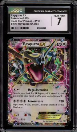 Pokemon Rayquaza EX Shiny Rayquaza EX Bx. Black Star Holo Promo XY69 CGC 7 - Image 1