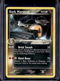 2004 Pokemon EX Team Rocket Returns Dark Marowak Holo #7/109 - Image 1