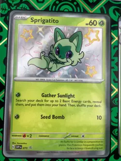 POKEMON Black Star Promo SPRIGATITO - Meowscarada EX 076 077 078 Paldean Fates - Image 2