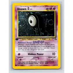 Unown 14/75 Holo 1st Edition Neo Discovery Pokemon SWIRL - Image 1