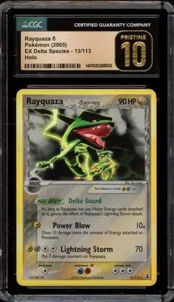 Pokemon Rayquaza EX Delta Species Holo Rare #13 CGC 10 Pristine - Image 1