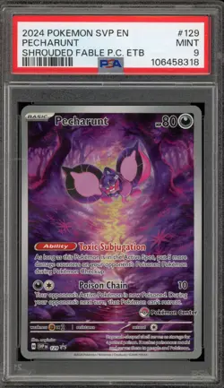 Pokemon Center Stamp Promo Pecharunt Shrouded Fable ETB SVPE N 129 PSA 9 Mint - Image 1