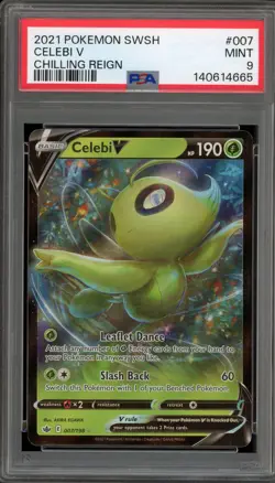 Pokemon Celebi V Chilling Reign Holo Ultra Rare #007 PSA 9 Mint - Image 1