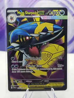 Mega Sharpedo ex Ultra Rare ME02: Phantasmal Flames 113/094 NM Pokemon TCG - Image 1