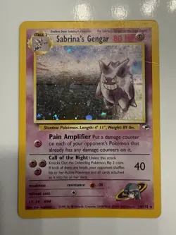 2000 Pokemon Gym Hero’s Sabrina's Gengar 14/132 Holo - Image 1