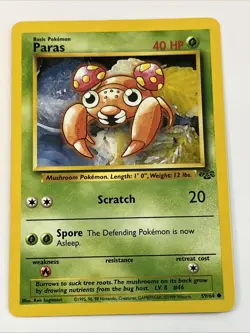 Paras 59/64 Jungle Regular 1999 Unlimited Pokemon Game TCG - Image 1