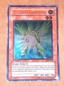 yugioh Herald of Green Light EOJ-EN018 Ultimate Rare 1st Edition near mint - Image 1