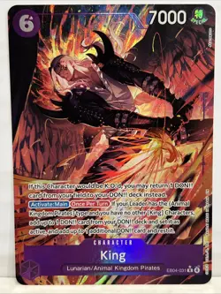One Piece OP14 The Azure Sea’s Seven - King EB04-031 R Alternate Art ENGLISH - Image 1