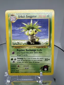 Erika’s Exeggutor 044/132 Gym Heroes Pokemon Card Vintage WOTC Regular - Image 2