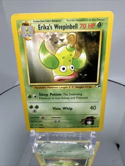 Erika’s Weepinbell 49/132 Gym Heroes Pokemon Card Vintage WOTC Uncommon LP - Image 2