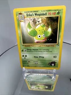 Erika’s Weepinbell 49/132 Gym Heroes Pokemon Card Vintage WOTC Uncommon LP - Image 3