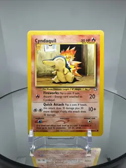 Cyndaquil 57/111 Neo Genesis Pokemon Card Vintage WOTC Unlimited Common - Image 1