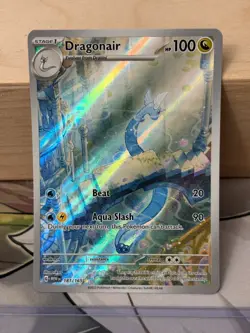 MINT – NM ~ Dragonair Illustration Rare Pokemon 151 181/165 Pokemon TCG Card - Image 1