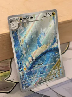 MINT – NM ~ Dragonair Illustration Rare Pokemon 151 181/165 Pokemon TCG Card - Image 3