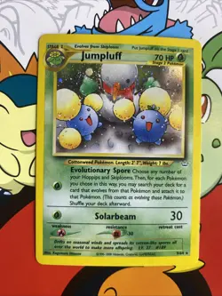 Jumpluff 9/64 Neo Revelation Holo Rare SWIRL TOP RIGHT Pokemon Card TCG LP/NM - Image 1