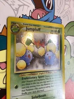 Jumpluff 9/64 Neo Revelation Holo Rare SWIRL TOP RIGHT Pokemon Card TCG LP/NM - Image 3