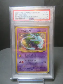 【PSA4/Swirl】#151 Shining Mew Corocoro Promo Card Holo (Japanese) Pokemon card - Image 1